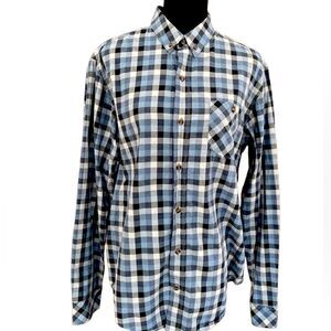 Timberland blue/black plaid Slim Fit button down shirt size M